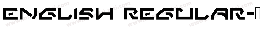 English Regular字体转换